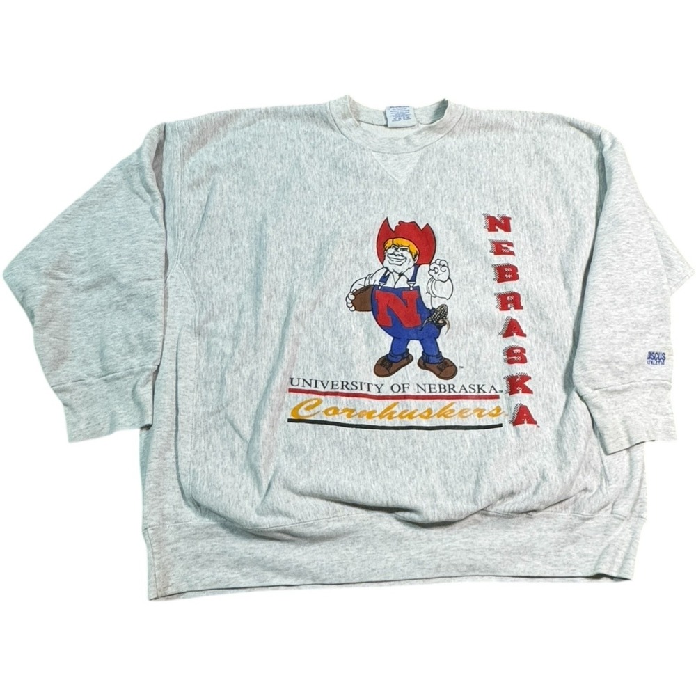 VINTAGE Discus Athletic Men Sweatshirt XXL Nebraska Herbie  90s Cornhuskers‎